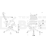 Кресло руководителя Бюрократ CH-607 TW-01 черный, сетка/ткань с подголов. крестовина пластик, фото22