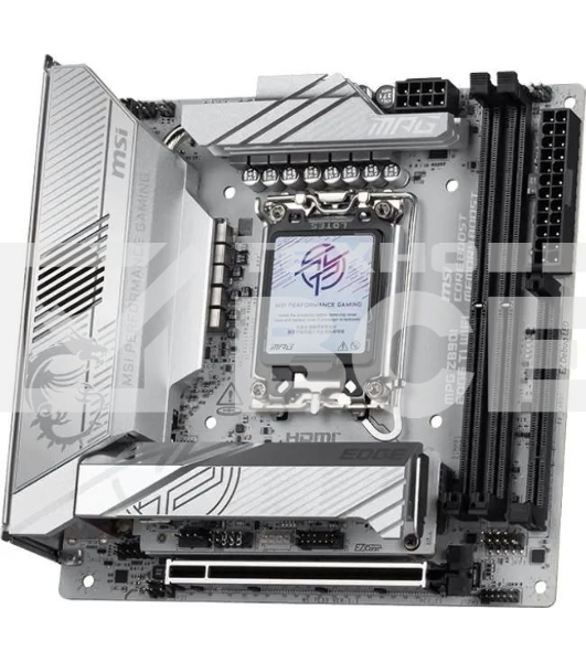 Материнская плата MSI MPG Z890I EDGE TI WIFI, LGA 1851, Intel Z890, 2xDDR5, 2xSATA, 4xM.2, 1xPCIe 5.0 x16, 1xHDMI, 2xThunderbolt 4, 1xUSB-C, 1x 5Gb LAN, 7xUSB-A 10Gbps, 2xUSB-A 5Gbps, 1xUSB-C 20Gbps, 7.1, 2x3.5 мм, TOSLINK, Mini-ITX