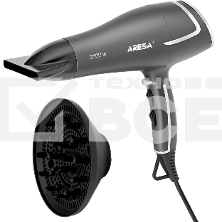 Фен ARESA AR-3232 серый/серебристый, 2100 Вт