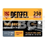 Щетка зачистная Denzel 3-х рядная, прямая проволока из нержавеющей стали с деревянной ручкой, EFP, фото6