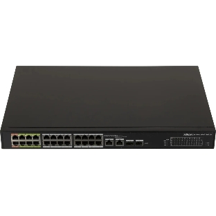 Коммутатор Dahua DH-LR2226-24ET-360, 24×100 Мбит/с + 2×1 Гбит/с + 2×1 Гбит/с Combo, управляемый
