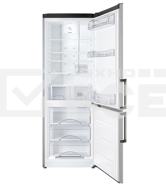 Холодильник Atlant ХМ-4524-040-ND нержавеющая сталь двухкамерный 271/100л морозилка снизу, No Frost