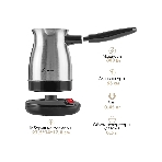 Кофеварка-турка электрическая Endever Costa-1009 черный/стальной, мощность 800 Вт, объем 0,5 л, корпус нержавеющая сталь, 36 шт/уп., фото3