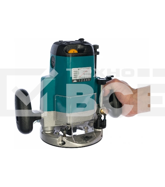 Фрезеры Makita 3612C Фрезер, {1850Вт,9000-23000об\м,ход-60мм,цанга-12мм,6кг,кор,пл пуск, эл тормоз, направл}
