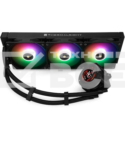 Система водяного охлаждения Thermalright Core Vision 360 ARGB Soc-AM5/AM4/1200/1700/1851 черный 4-pin 28.1dB Al LCD Ret (C-VISION-360-BL-ARGB)