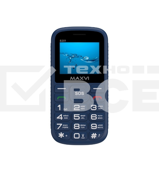Мобильный телефон Maxvi B201 синий