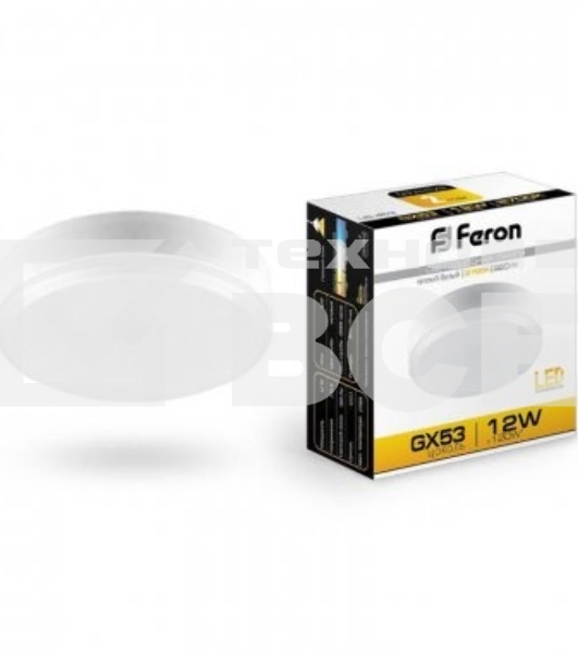 Лампа светодиодная Feron LB-453 (25833) 12 вт GX53 теплый таблетка