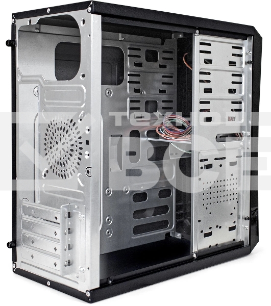 Компьютерный корпус Minitower ExeGate BA-202-UNS350 (mATX, БП UNS350 с вент. 12см, 2хUSB, аудио, черный)