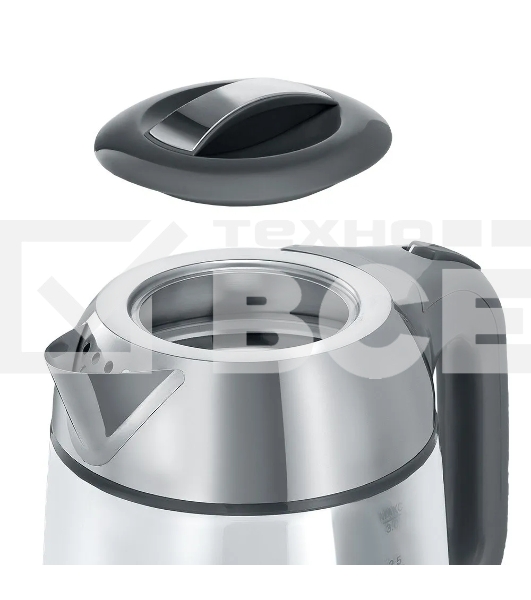 Чайник электрический Kitfort КТ-6762 3л. 2000Вт серый/серебристый корпус: стекло/металл/пластик