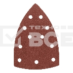 Треугольник абразивный Denzel на ворc. подложке под 'липучку', перф., P 320, 150х150х100 мм, 5 шт., фото 1