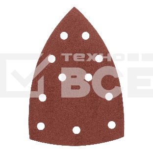 Треугольник абразивный Denzel на ворc. подложке под 'липучку', перф., P 320, 150х150х100 мм, 5 шт.