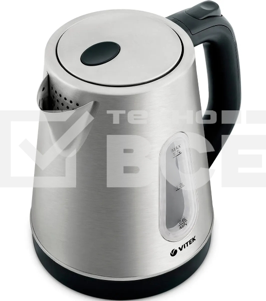 Чайник электрический Vitek VT-7038(ST) Мощность 2200 вт. Объем 1,7 л.Тип нагревательного элемента скрытый.