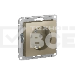 Механизм розетки 1-м СП AtlasDesign с заземл. 16А шампань SchE ATN000543, фото 1