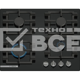 Варочная поверхность газовая Bosch PNN6B6K40 черный
