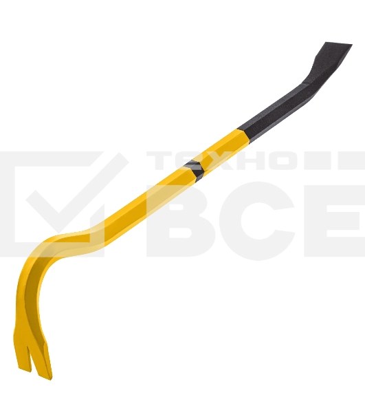 Лом-гвоздодер Denzel 450 мм, шестигранный 16 мм, окрашенный, сталь 65