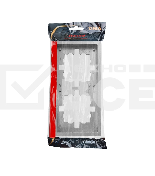 Рамка 2-мест. горизонт. ZIMA серый матовый LEZARD 704-7400-147