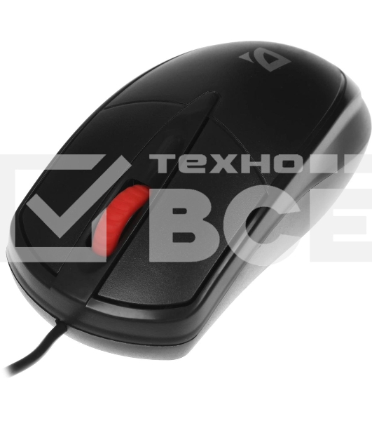 Мышь проводная Defender Icon MB-057 черный, 1000 dpi, USB, кнопки - 3