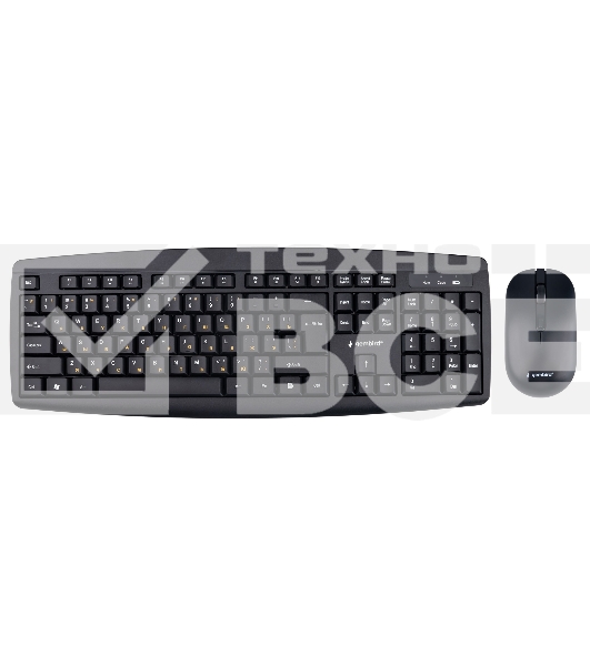 Комплект клавиатура+мышь Gembird KBS-8000 беспроводной, USB, 1600 DPI, чёрный