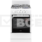 Плита газовая Weissgauff WGS G4G01 W белый, конфорок 4 газовых, духовка 50 л, 50 см x 85 см x 51 см, фото 1