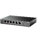 Настольный коммутатор TP-Link TL-SG1006PP с 6 гигабитными портами (3 порта PoE+, 1 порт PoE++), 802.3af/at/bt 3-го типа, бюджет PoE — 64 Вт, стальной настольный корпус, фото2