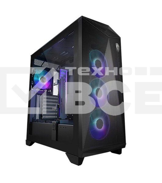Компьютерный корпус MSI MPG GUNGNIR 300R AIRFLOW Midi Tower, EATX, 2xUSB 3.2 Gen 1, 1xUSB 3.2 Gen2 Type-C,4x120mm PWM ARGB Fan, ARGB+PWM Control Board, Tempered Glass Window