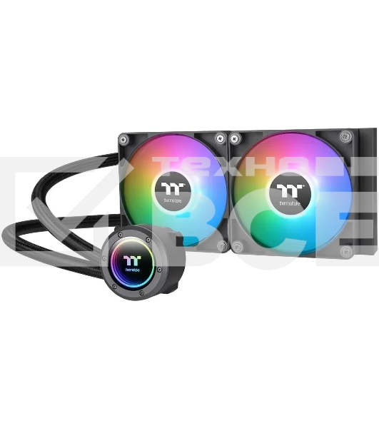 Система водяного охлаждения Thermaltake TH240 V2 ARGB Soc-AM5/AM4/1151/1200/1700 черный 4-pin 25.8dB Al+Cu Ret (CL-W361-PL12SW-A)