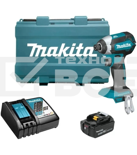 Шуруповерт Makita DTD153RT, Аккумуляторная, 18В, Ударный, Кейс