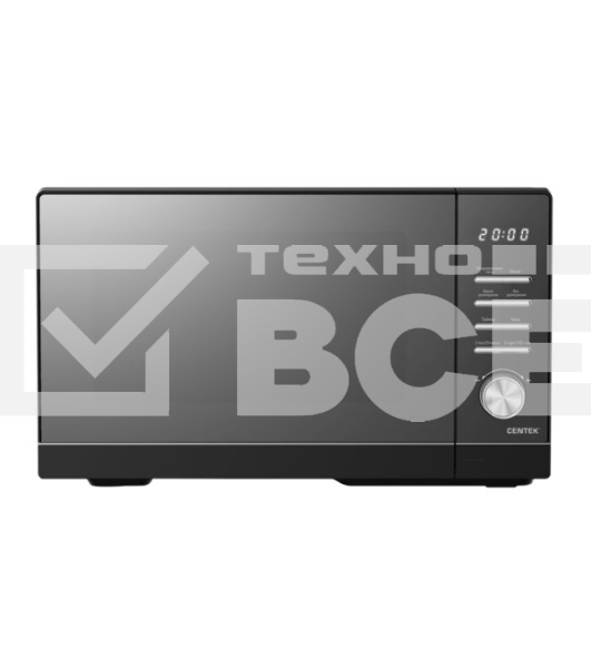 Микроволновая печь Centek CT-1564 черный, 23 л, 800 Вт, кнопки/поворотный механизм