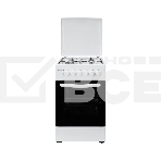 Плита комбинированная Kraft KF-FSK5302EW белый, конфорок 4 газовых, духовка 58 л, 50 см x 85.5 см x 55 см, фото 1