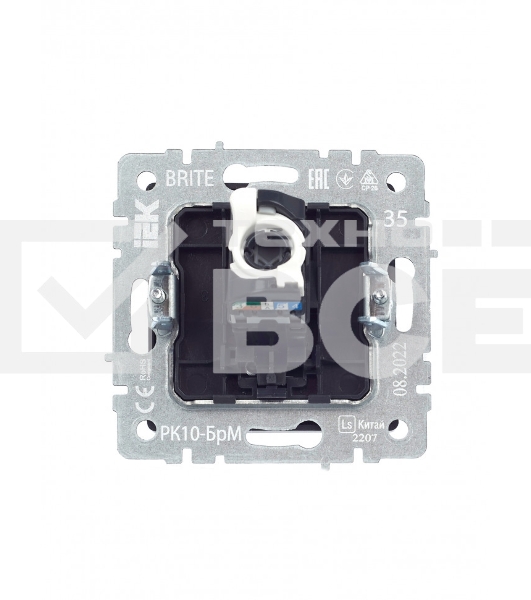 Розетка компьютерная IEK BRITE РК10-БрМ RJ45 кат.5E маренго