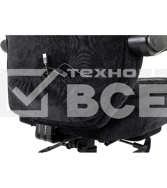 Кресло руководителя Бюрократ T-9950MSG-F Fabric черный Light-20, крестов. пластик, подст. для ног