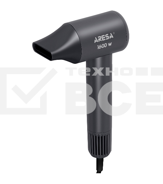 Фен ARESA AR-3233 графит, 1600 Вт, ионизация