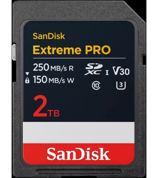 Флешка USB SDXC 2Tb SanDisk Extreme Pro UHS-I Class 3 (U3) V30 200/140 Mb/s SDSDXXD-2T00-GN4IN