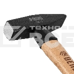 Молоток слесарный Denzel 400 г, кованый квадратный боек, буковая рукоятка, фото7