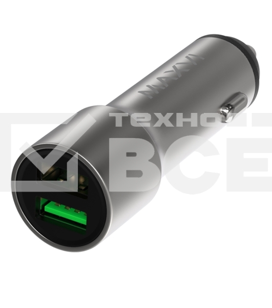 Автомобильное зарядное устройство Maxvi CCM-M242 metallic silver 2.4A 2xUSB