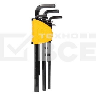 Набор шестигранных ключей сверхдлинных Deli DL231309H 9 шт Материал CR-V. Спецификация: 1,5,2,2,5,3,4,5,6,8,10мм, пластиковый держатель