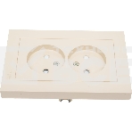 Розетка 2-м СП AtlasDesign 16А IP20 без заземл. защ. шторки в сборе беж. SE ATN000222, фото3