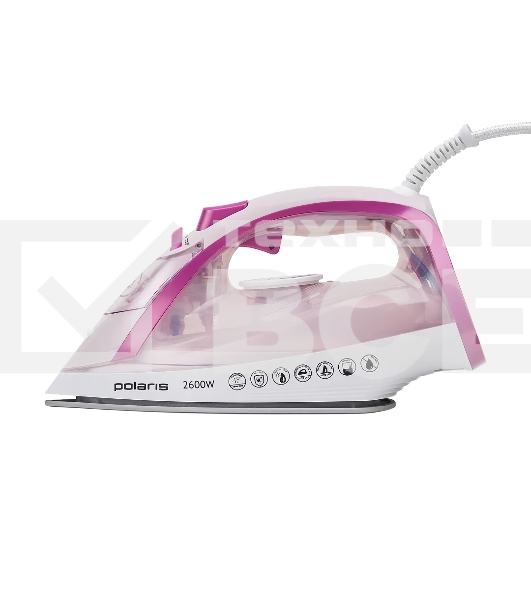 Утюг Polaris PIR2668AK 3m белый/розовый 2600Вт