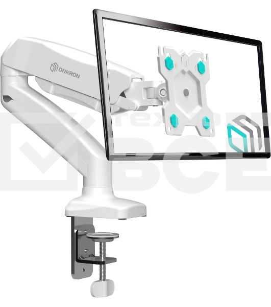 Кронштейн (держатель) ONKRON G80 для монитора 13'-32' дюймов настольный, белый