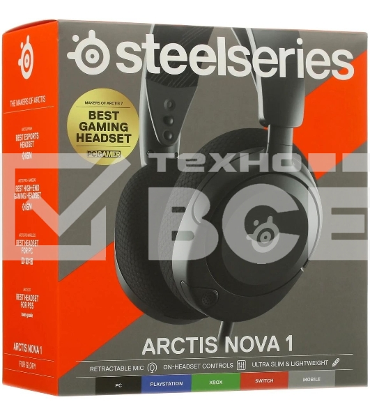 Гарнитура проводная SteelSeries Arctis Nova 1 Wired Gaming Headset черный