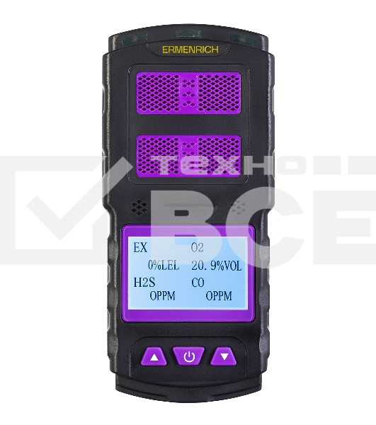 Детектор газа Ermenrich NG60 портативный фиолетовый/черный (84760)