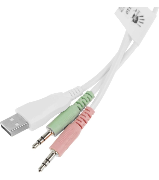 Гарнитура Bloody G310 белый, проводная, 3.5 мм, подсветка