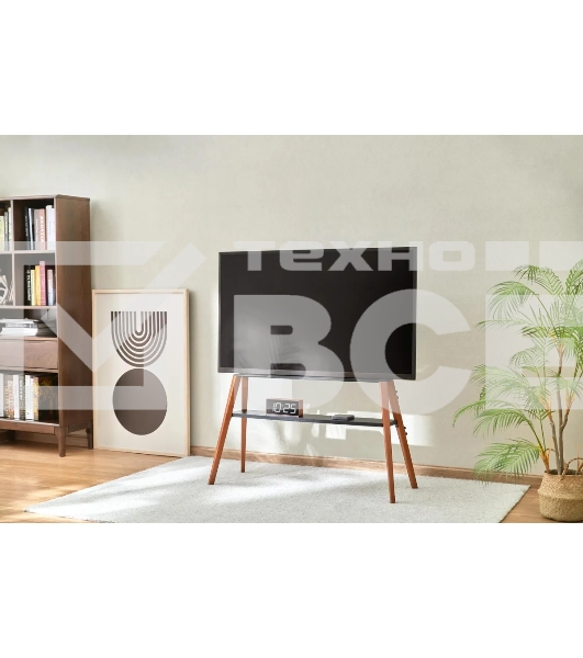 Подставка для телевизора Cactus CS-ST3647BKWN черный/орех, 49'-75' макс. 40 кг, напольный
