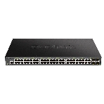 Коммутатор D-Link DGS-1250-52XMP/A1A, 48×1 Гбит/с + 4×10 Гбит/с SFP+, управляемый, фото 1