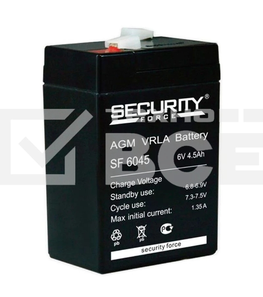 Батарея Delta Security Force SF 6045 (6V 4.5Ah)