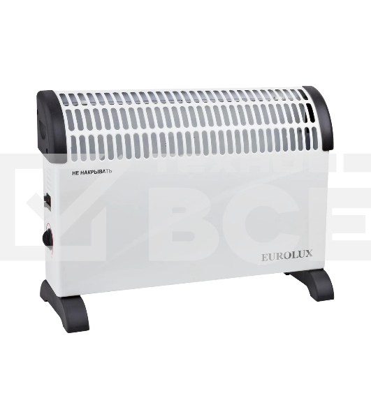 Конвектор Eurolux ОК-EU-1500C белый, 1500 Вт, 20 м2, термостат