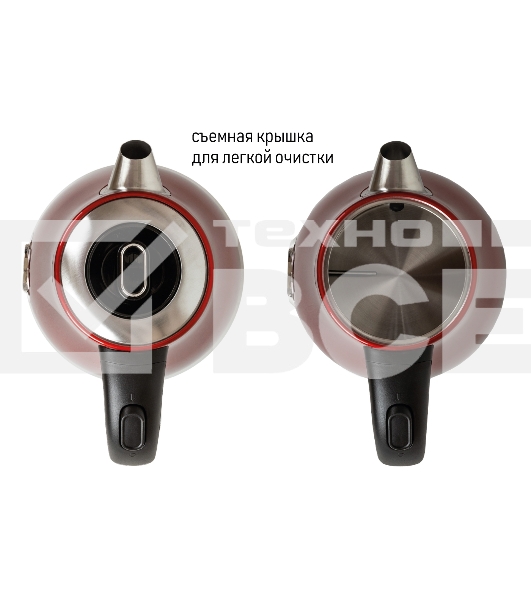 Чайник электрический JVC JK-KE1717 red, объем 1,7л, максимальная мощность 2200 Вт