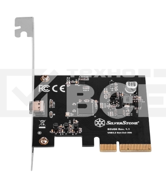 Контроллер Silverstone G56ECU060000010 SuperSpeed USB 20Gbps / USB-C 3.2 Gen 2x2 PCIe expansion card