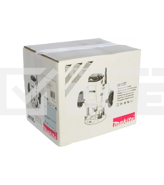 Фрезеры Makita 3612C Фрезер, {1850Вт,9000-23000об\м,ход-60мм,цанга-12мм,6кг,кор,пл пуск, эл тормоз, направл}