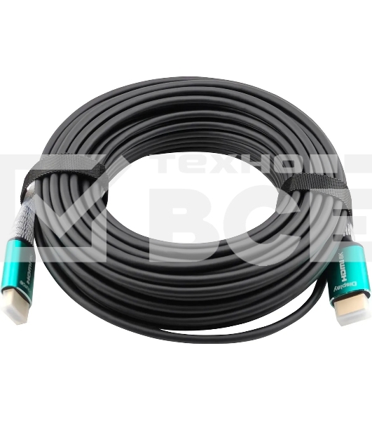 Кабель аудио-видео Cactus CS-HDMI-AOC-2.1-20 HDMI (m)/HDMI (m) 20м. позолоч.конт. черный